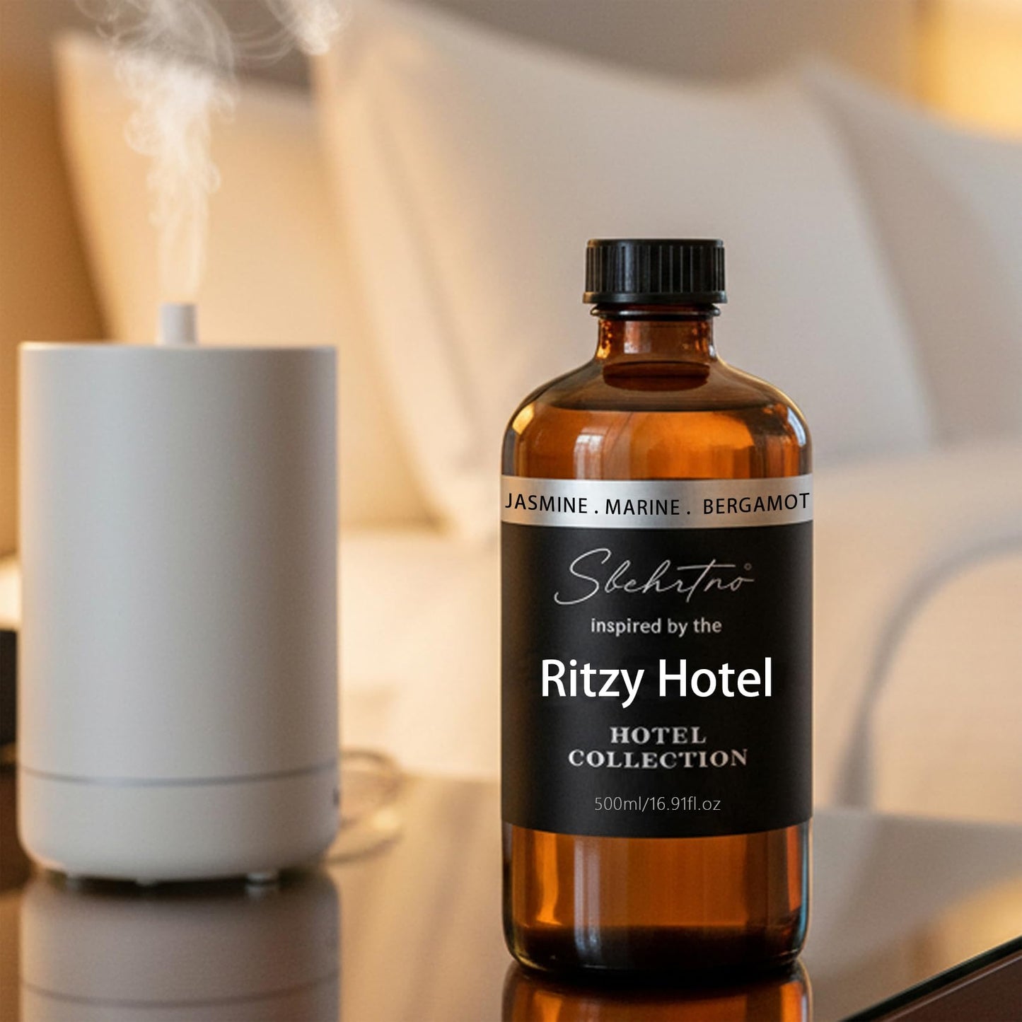 Sbehrtno Hotel Collection Diffuser Oil, Coastal Hotel-Inspired Home Fragrance with Lemon, Bergamot & Sea Breeze, for Waterless Diffusers & Scent Machines(4 Fl Oz (Pack of 1))