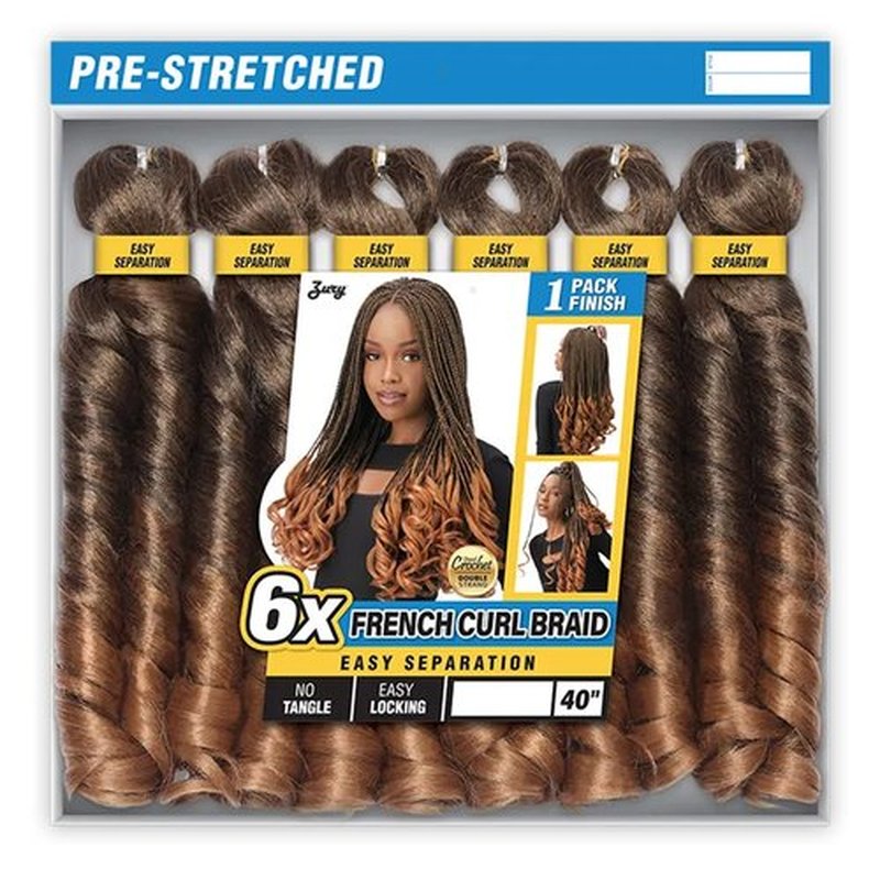Royal Zury Crochet Braids Hand Made French Curl Braid 6X (Honey Blonde(Royal-ZURY))