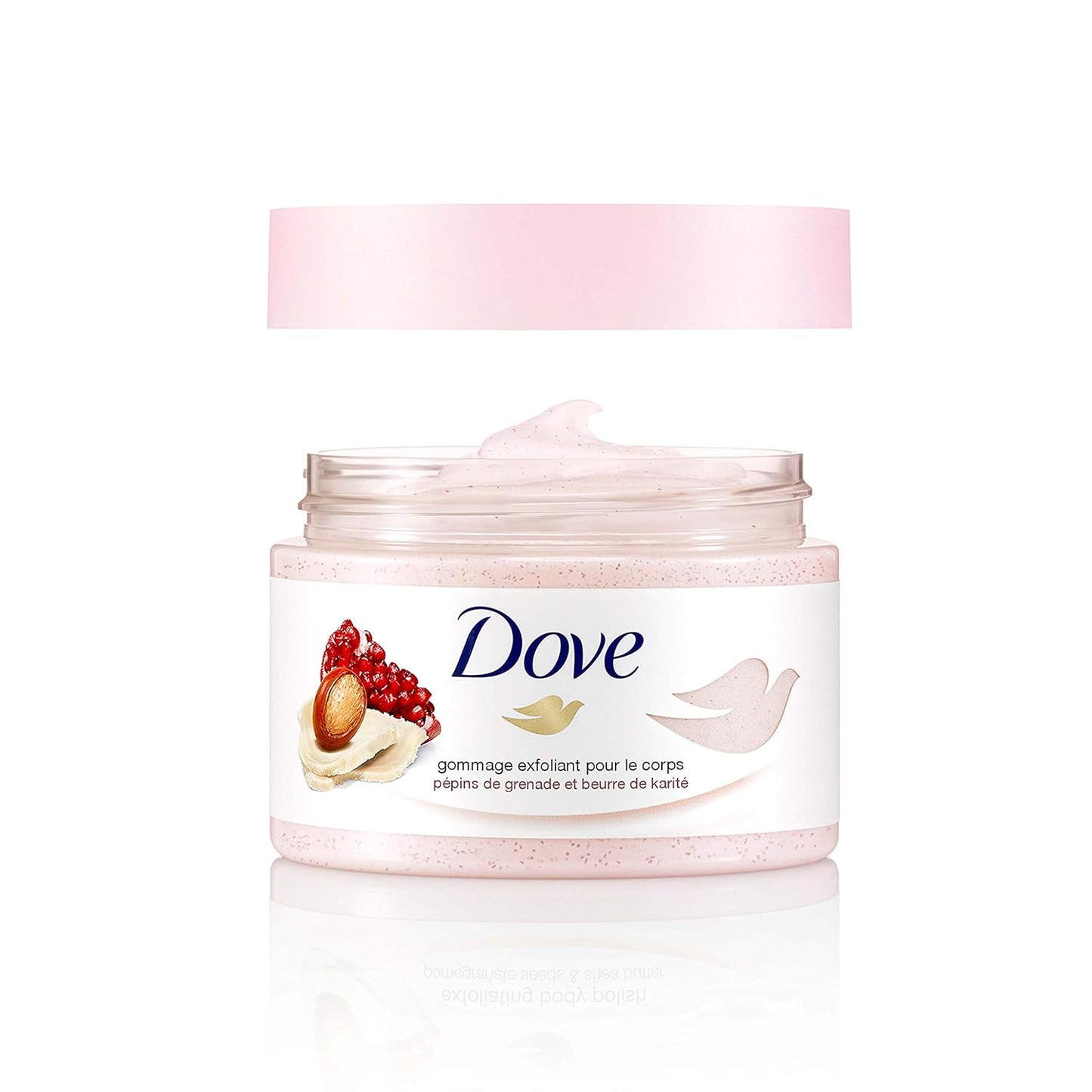 Dove Exfoliating Body Polish Scrub with Almond & Mango Butter - 10.5 oz (4 Count) for Dry Skin