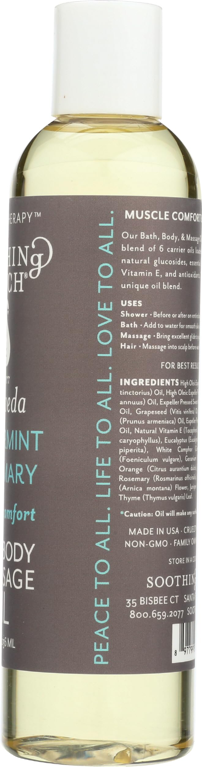 Soothing Touch Bath & Body Massage Oil, Muscle Comfort - 8 Oz