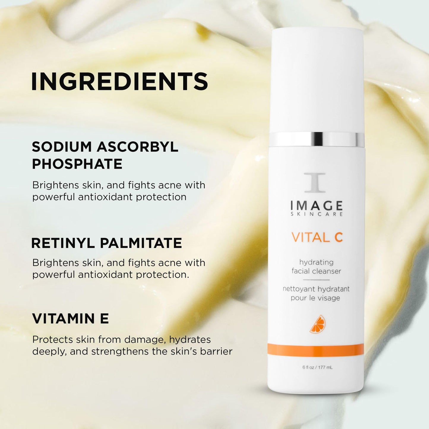 IMAGE Skincare Vital C Hydrating Facial Cleanser, 6 Fluid Ounce