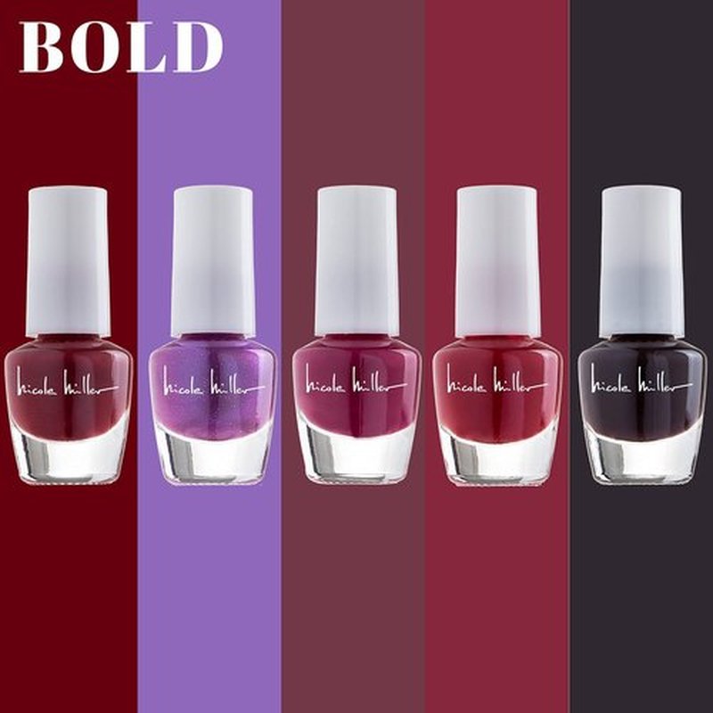 Nicole Miller Mini Nail Polish Set – Glossy, Vibrant Colors for Fingernails & Toenails, 2 Pack Trendy Collection