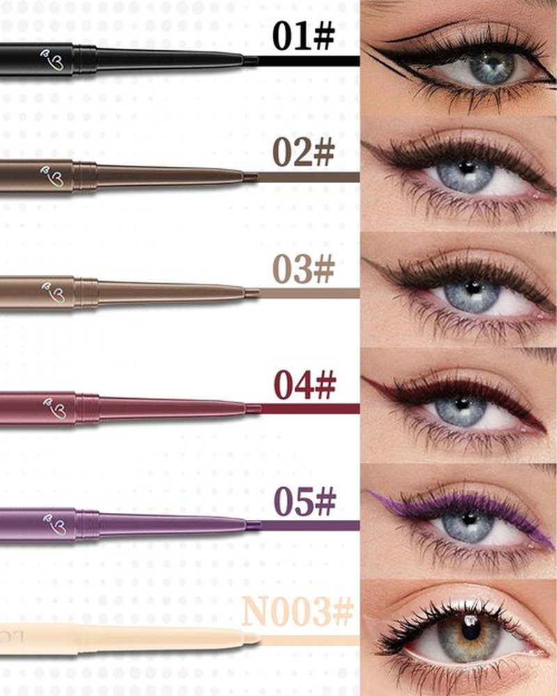 Nude Gel Waterline Eyeliner, Glides on Smooth Eyeliner Pencil, Matte Cream Soft Texture, Waterproof Smudge-Proof Long Wear Eyeliner, Retractable Beige Eye Liner Brightener Pen with Sharpener(2Pcs)