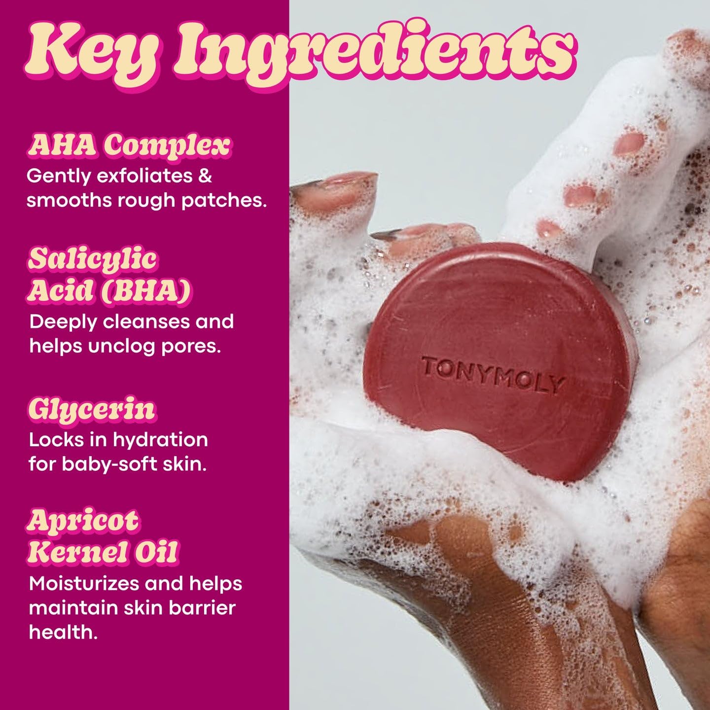 TONYMOLY Plum Bum Body Care Set - 13.5 fl oz Peptide Hydrating Body Wash & AHA Exfoliating Body Bar with Plum Extract for Soft, Smooth Skin