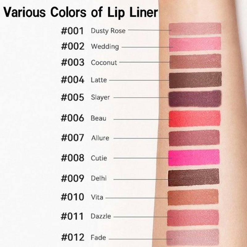 2Pcs Tinted Lip Balm and Lip Liner Set - Moisturizing Lip Crayon and High Shine Gloss, Ultra-Long-Lasting Matte Finish, Ideal Essential Set for Everyday Makeup(#10 VITA)