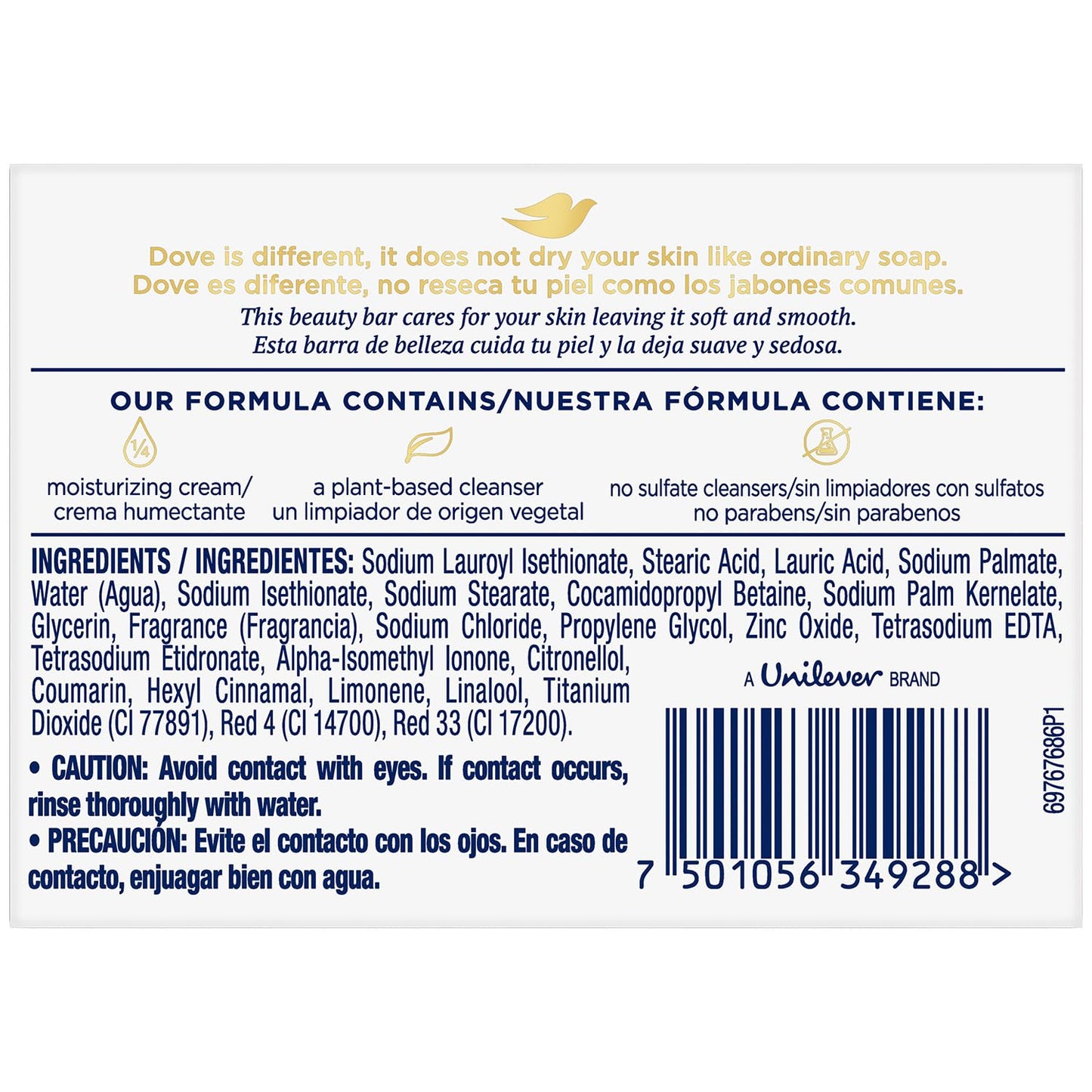 Dove Soap, Pink Beauty Bar 2-Pack – 3-in-1 Moisturizing Face, Body & Hand Soap, 4.75 Oz Ea