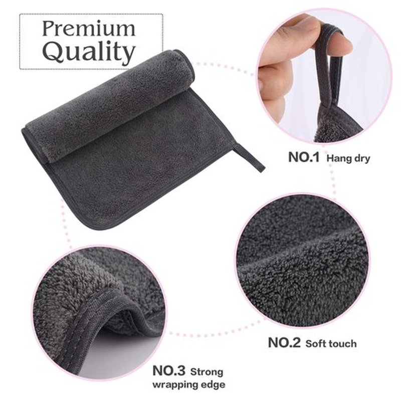 SINLAND Microfiber Facial Cloths Fast Drying Washcloth 8inch x 15.7inch Absorbent Face Wash Cloth Soft Makeup Remover Cloths