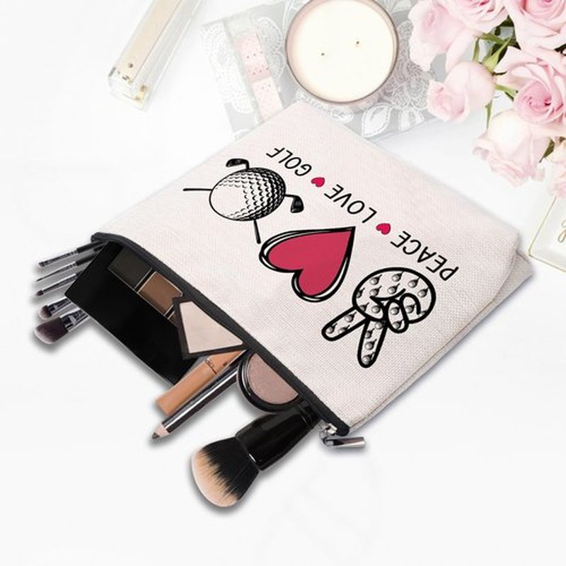CEASQVAA Golf Gifts Makeup Cosmetic Bag for Women, Gifts for Golfer, Golfing Gifts for Golf Lovers Players, Birthday Gifts for Her Women