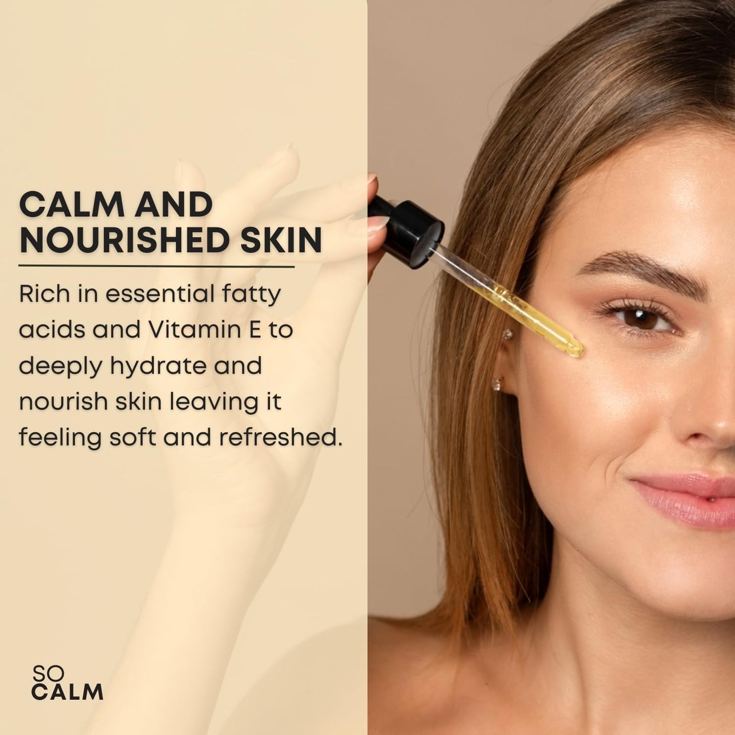 SoCalm 100% Pure Argan Oil – Cold-Pressed & Organic, Deep Moisture for Face, Skin & Hair, Rich in Vitamin E & Fatty Acids - 1.6oz / 50ml