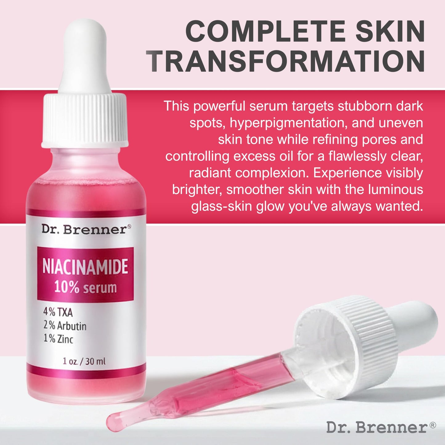 Niacinamide serum10% + TXA 4%, Tranexamic Acid Dark Spot Corrector with Zinc 1% & Arbutin 2% - Brightening Serum for Hyperpigmentation, Acne Scars, Uneven Skin Tone, Glass Skin