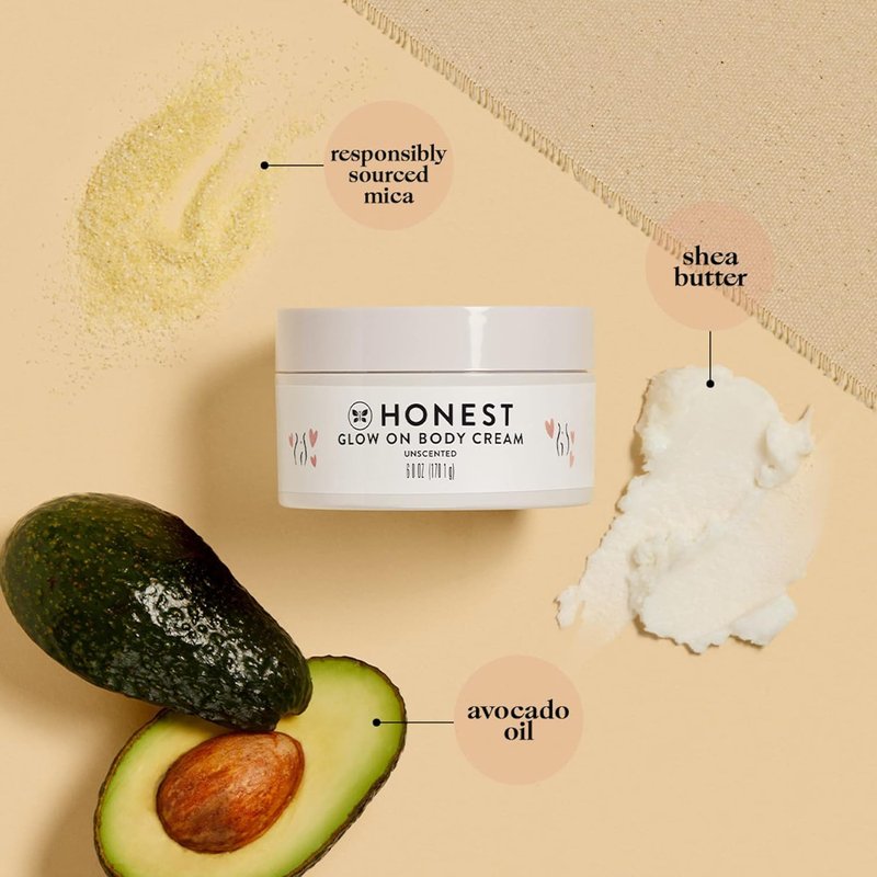Mama Glow On Body Cream - Hydrating Skin Firming Lotion with Shea Butter & Avocado Oil | 6 oz