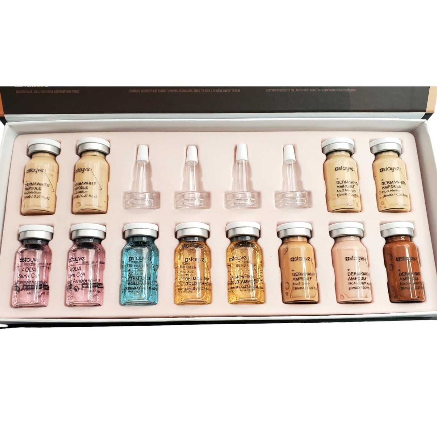 Stayve Customized Kit Korean Skin Booster Serums with Pigments & Actives - 12 Vials