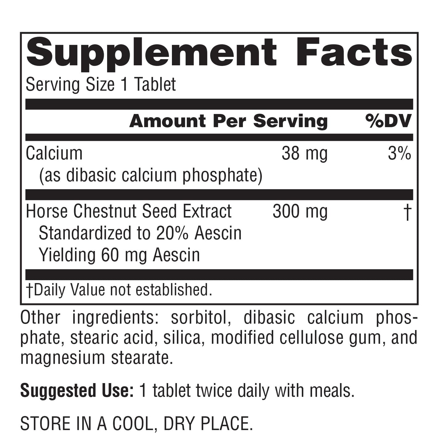 Planetary Herbals Full Spectrum Horse Chestnut, 500 mg - 60 Tablets