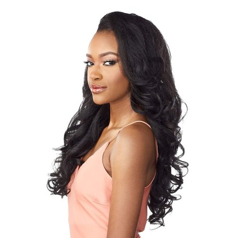 Sensationnel Instant weave half wig - iwd 3 synthetic half wig or updo cap with adjustable drawstring for seamless hair blending - IWD 3 (T2/27)