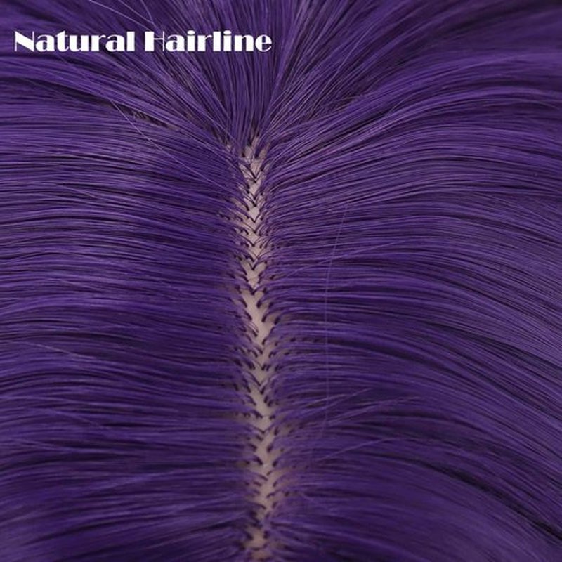 BERON Purple Wig Long Curly Wig Dark Purple Wig Long Wavy Wig Purple Wigs for Women Synthetic Wig for Daily Party