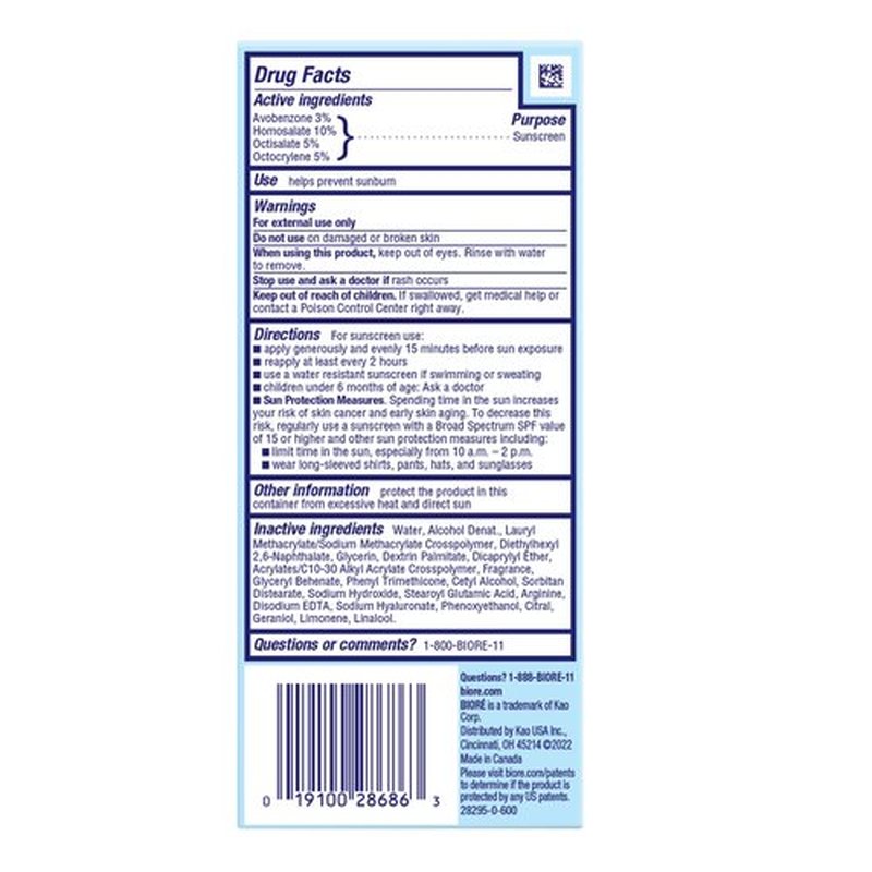 Biore UV Aqua Rich SPF 50 PA++++ Daily Moisturizer Sunscreen for Face, For Sensitive Skin, Oil Free, Hyaluronic Acid, Vegan, Oxybenzone & Octinoxate Free, Dermatologist Tested, Allure Winner, 1.7 Oz