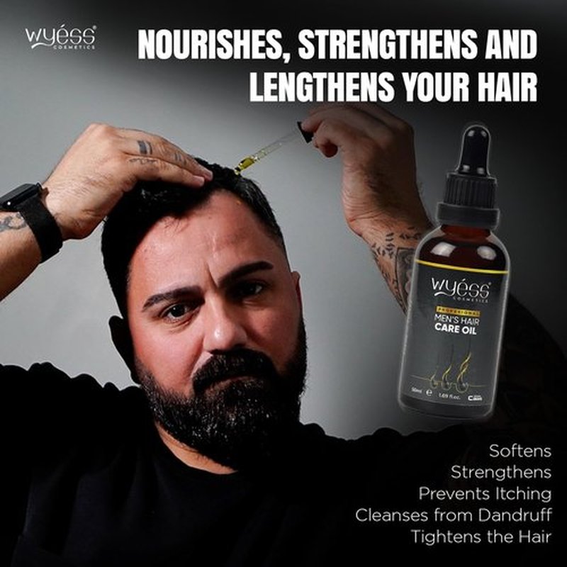 WYESS Natural Argan Oil Serum for Men's Hair Growth, Stimulating and Easy to Use