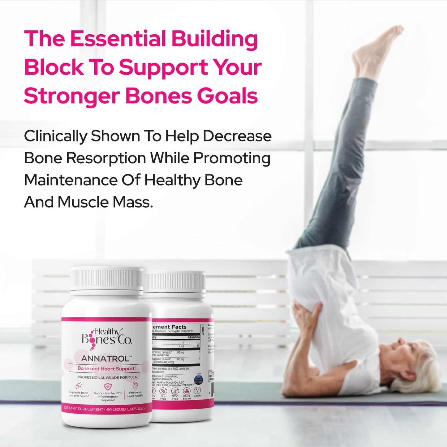 Annatrol Bone & Heart Wellness | Premium Annatto Tocotrienols & Geranylgeraniol (GG) Vitamin E Complex | Advanced Nutritional Formula for Daily Wellness