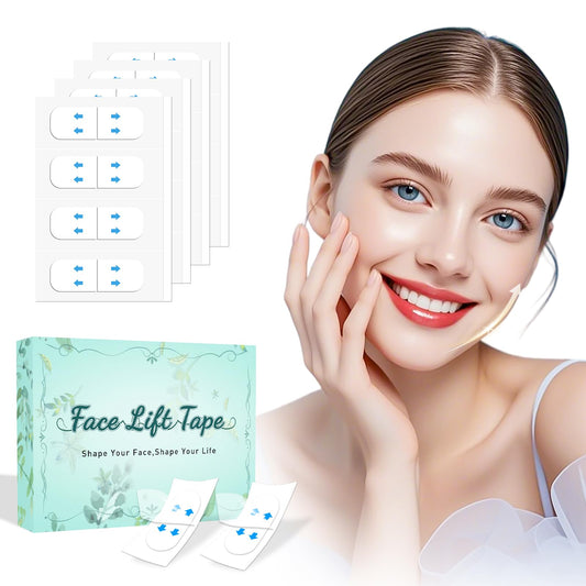 Neck Tape Lifting Invisible, Face Lift Tape Instant Facelift Under Makeup, V Edge Patches Skin Lifter Tapes for Turkey Neck, Loose Sagging Skin, Wrinkle, Jowl, Eye, Double Chin (1 Count (Pack of 196))