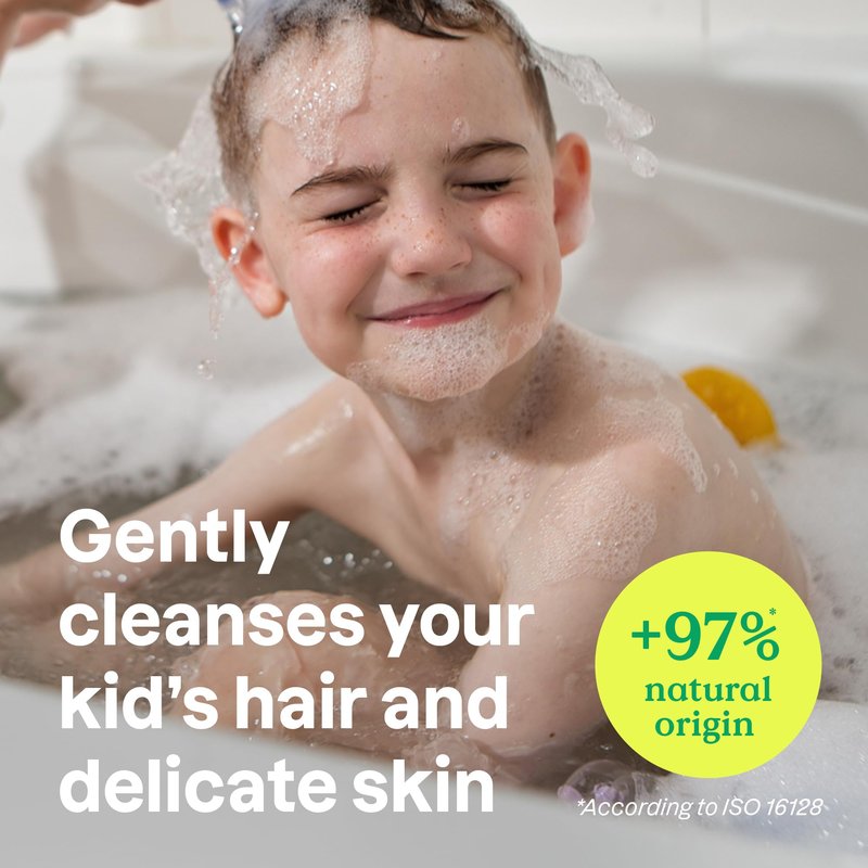 ATTITUDE Shampoo and Body Wash for Kids, EWG Verified Hair and Body Cleanser, Dermatologically Tested Soap, Plant and Mineral Based Bath Products, Vegan, Blueberry, 16 Fl Oz (Pack of 6)