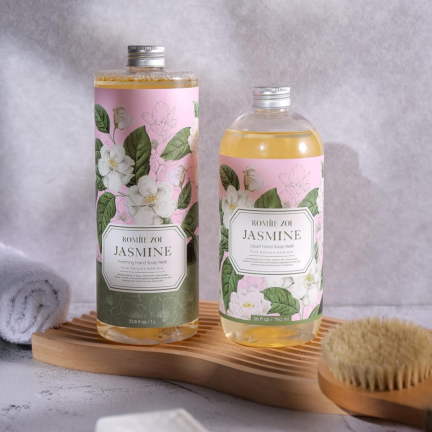 Liquid Hand Soap Refill - Jasmine Scent, Gentle & Moisturizing Formula | 750 ML / 26 FLOZ