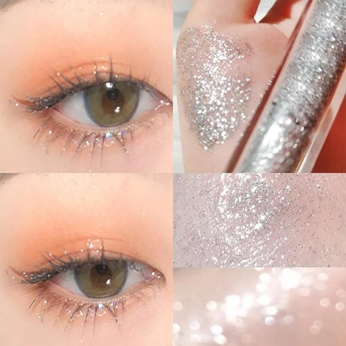 Question Beauty Glitter Mascara, Sparkle Mascara for Eyelashes, Questionbeauty Glitter Mascara, 4D Glitter Lash Mascara for Women Waterproof (Gold+Purple+Silver)
