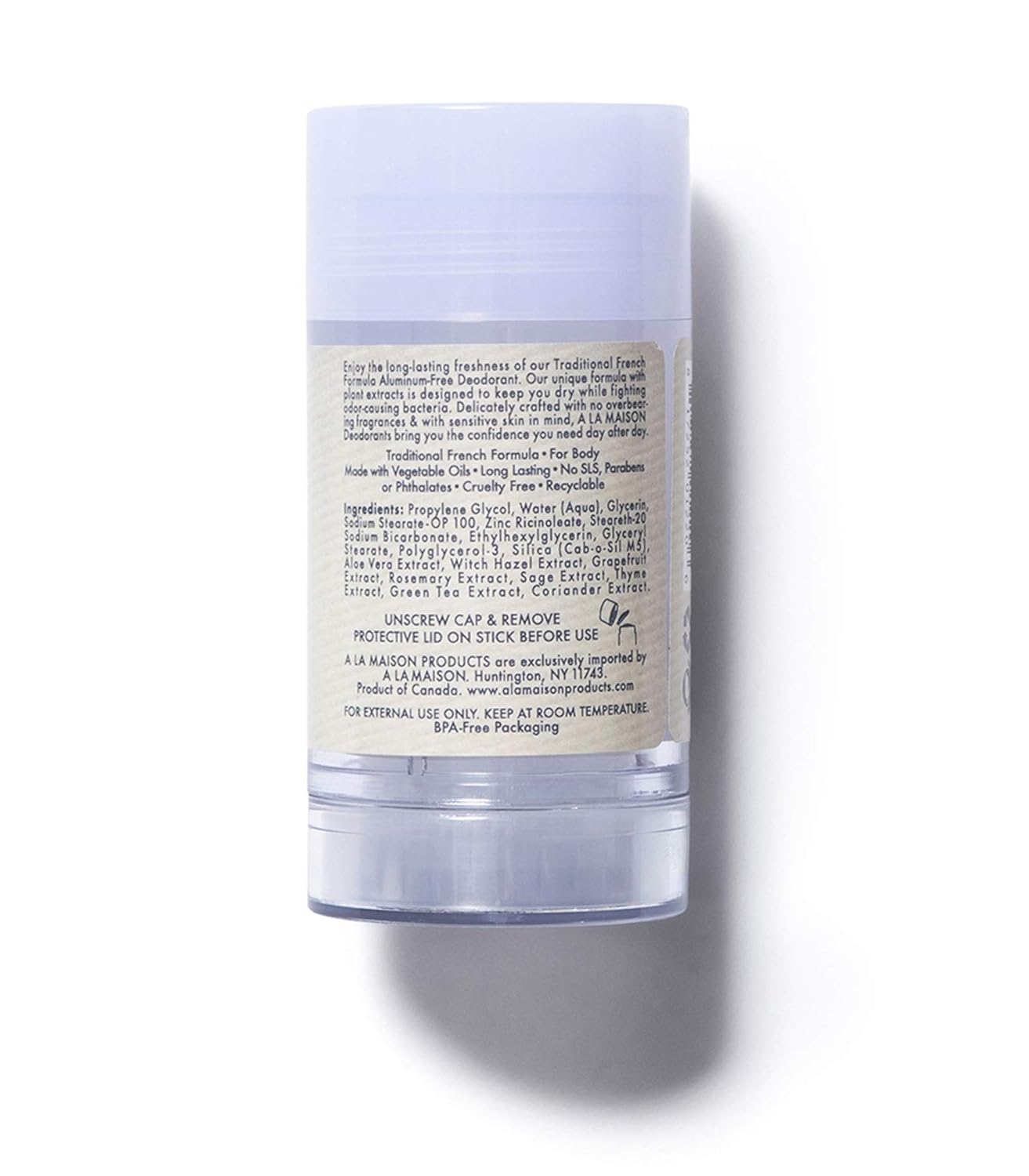 A La Maison Fresh Sea Salt Aluminum Free Deodorant for Women and Men - Natural Deodorant (3 Stick Bulk Pack)