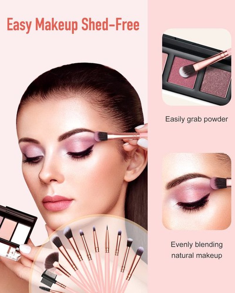Makeup Brushes Makeup Brush Set, BESTOPE PRO Makeup Brushes Kit, 16Pcs Professional Makeup Brush Set for Eye and Face, Foundation Powder Concealers Blush Eyeshadow Brush Make UP Brushes Kit Pink