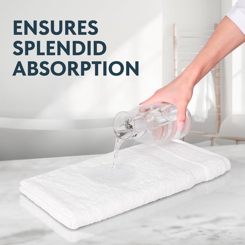WhiteClassic Luxury Cotton Washcloths - Large Hotel Spa Bathroom Face Towel | 12 Pack | White