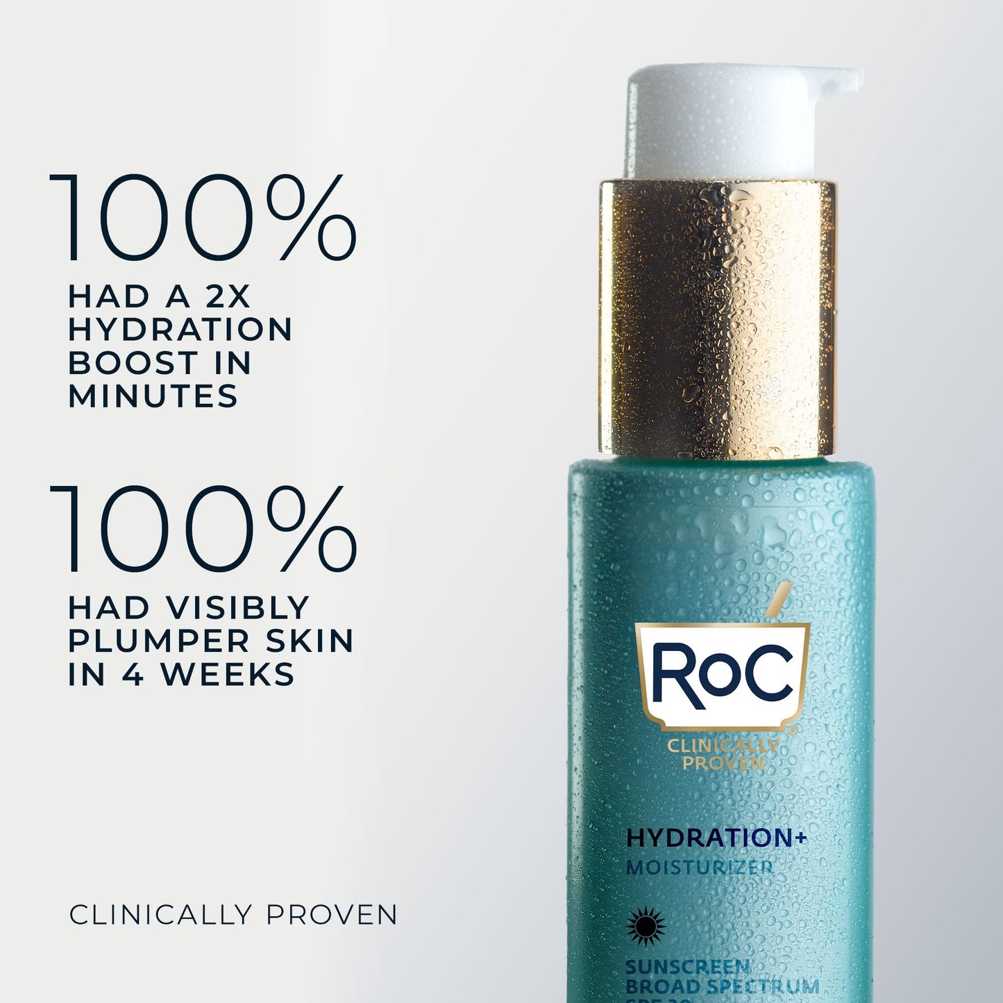 RoC Multi Correxion 1.5% Pure Hyaluronic Acid Anti Aging Daily Face Moisturizer with Sunscreen, SPF 30 Broad Spectrum Moisturizer for Men & Women + Retinol Eye Cream Packette