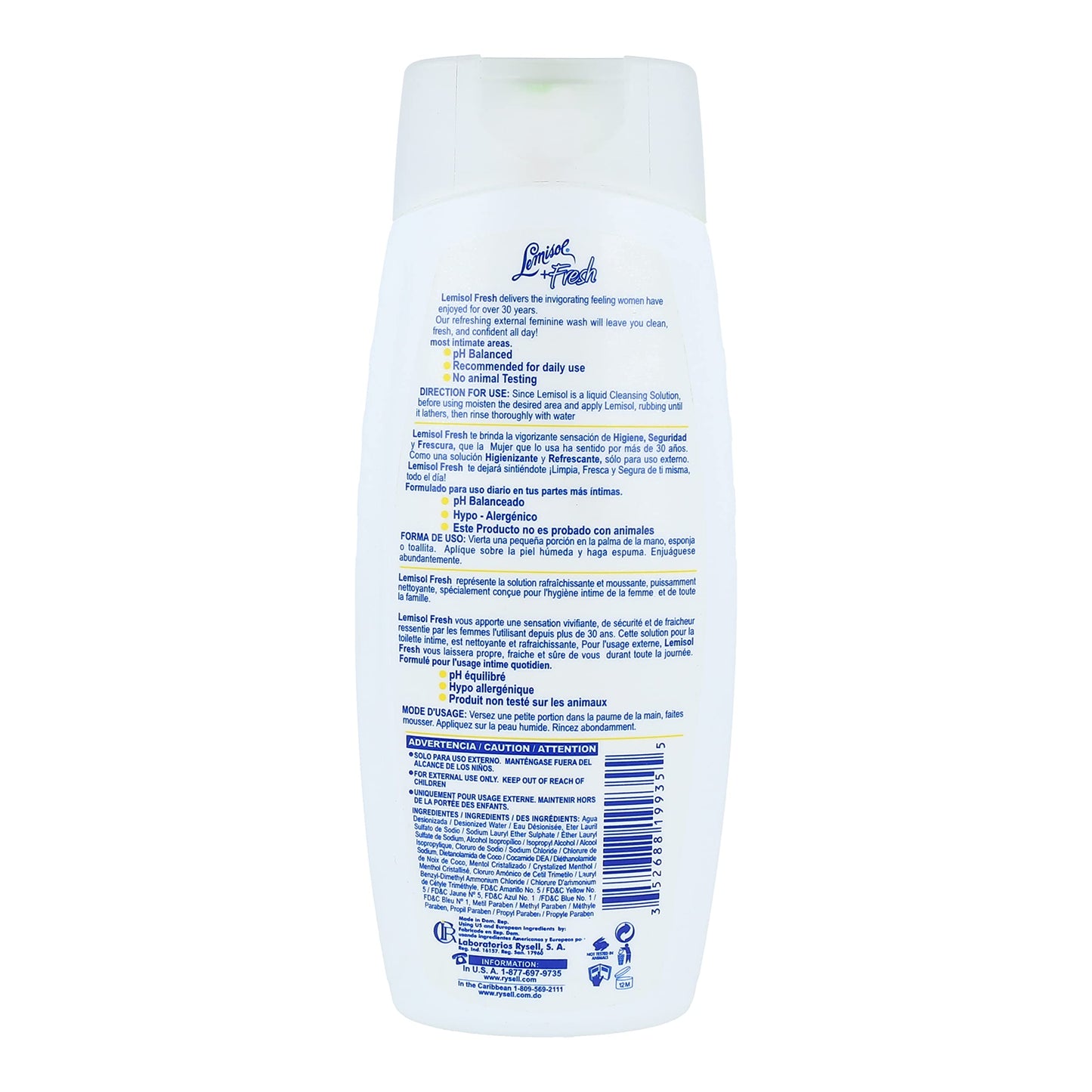 Lemisol Feminine Wash Fresh Original Formula, 12.5 Ounce