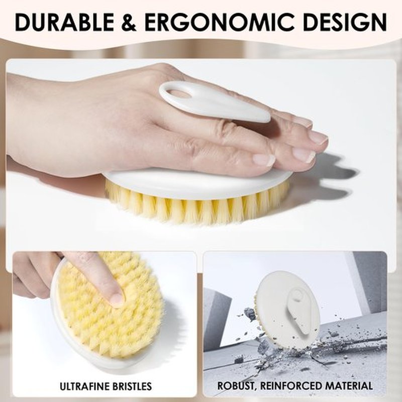 INNERNEED PP Shower Brush Body Exfoliating Scrubber, for Deep Clean Body Wash, Cellulite Treatment, Lymphatic Drainage and Blood Circulation Improvement (Pack of 4)