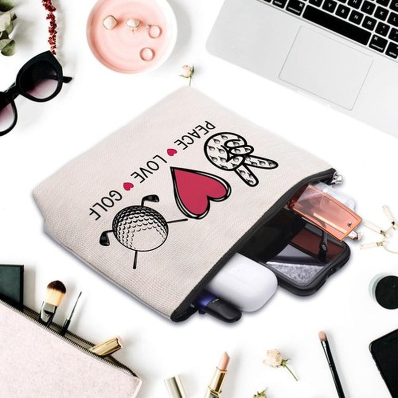 CEASQVAA Golf Gifts Makeup Cosmetic Bag for Women, Gifts for Golfer, Golfing Gifts for Golf Lovers Players, Birthday Gifts for Her Women