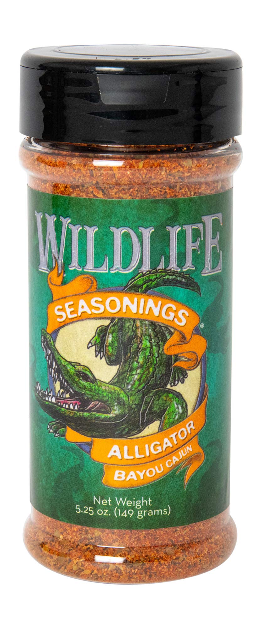 Wildlife Seasonings Alligator Bayou Cajun Seasoning – Bold Bayou Cajun Meat Rub for Alligator, Chicken & Seafood | Spicy Southern Cajun Spice Blend for Grilling, Frying & Blackening | Wild Game & Everyday Cooking | 5.25 oz