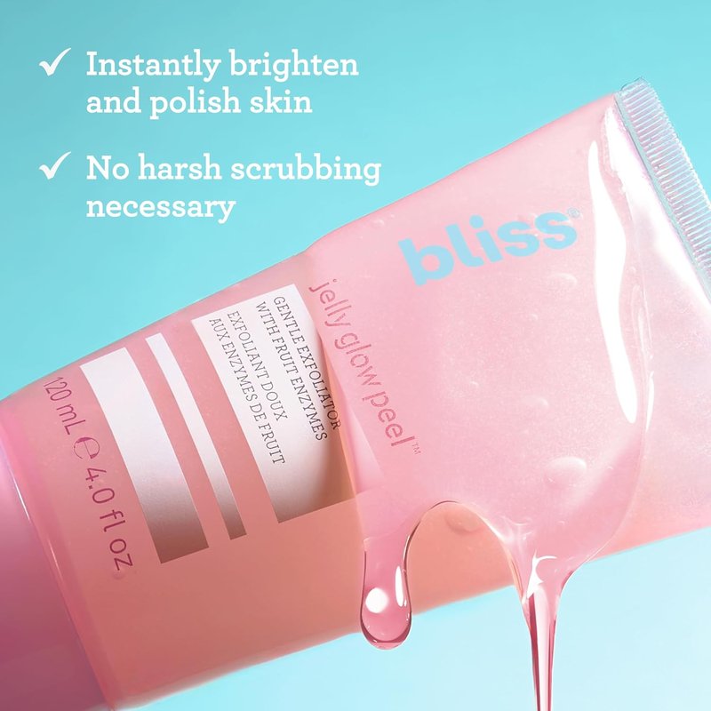 Bliss Jelly Glow Peel™ Exfoliating Cleanser with Fruit Enzymes - 4 Oz | Nourishing, Vegan & Cruelty-Free