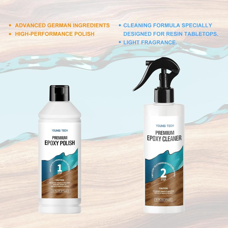 Resin Polishing Kit - Premium 32oz Epoxy Polish & Cleaner | Removes Scratches & Scuffs for Countertops