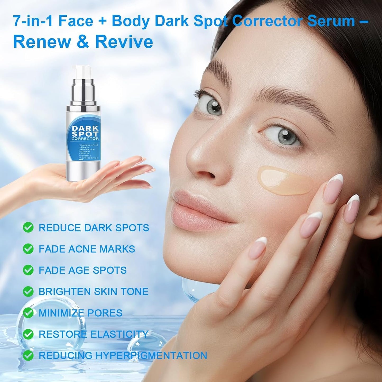 Dark Spot Remover for Face, Dark Spot Corrector, Dark Spot Serum for Sun Spots, Age Spots, Brown Spots,Acne Scars,Melasma Brown Spot -Advanced Formula with Niacinamide Vitamin C (1 Fl Oz (Pack of 1)
