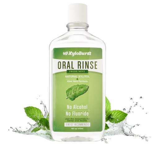 Xyloburst Oral Rinse Mouthwash - Natural Xylitol Mouthwash | Fluoride Free Mouth Wash | Alcohol Free Mouthwash | Fresh Mint Mouth Rinse | SLS Free