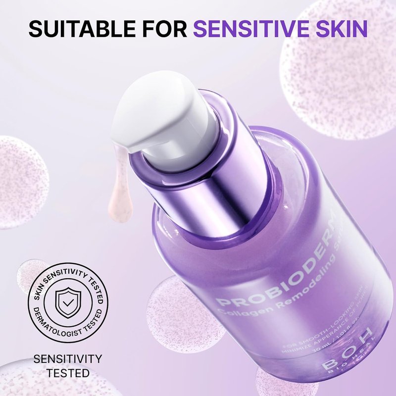 Collagen Remodeling Serum & Gel Mask Set - Firming, Pore-Tightening Skincare with Collagen & Peptides | 6 Hydrogel Masks Included
