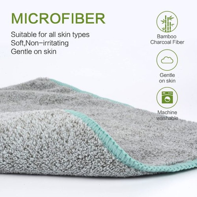 SINLAND Microfiber Face Towels Ultra Soft Facial Washcloths Face Cloth for Bath 12Inch x 12Inch 6 Pack