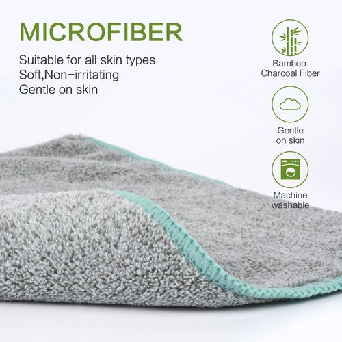 SINLAND Microfiber Face Towels Ultra Soft Facial Washcloths Face Cloth 12Inch x 12Inch 12 Pack Multicolor