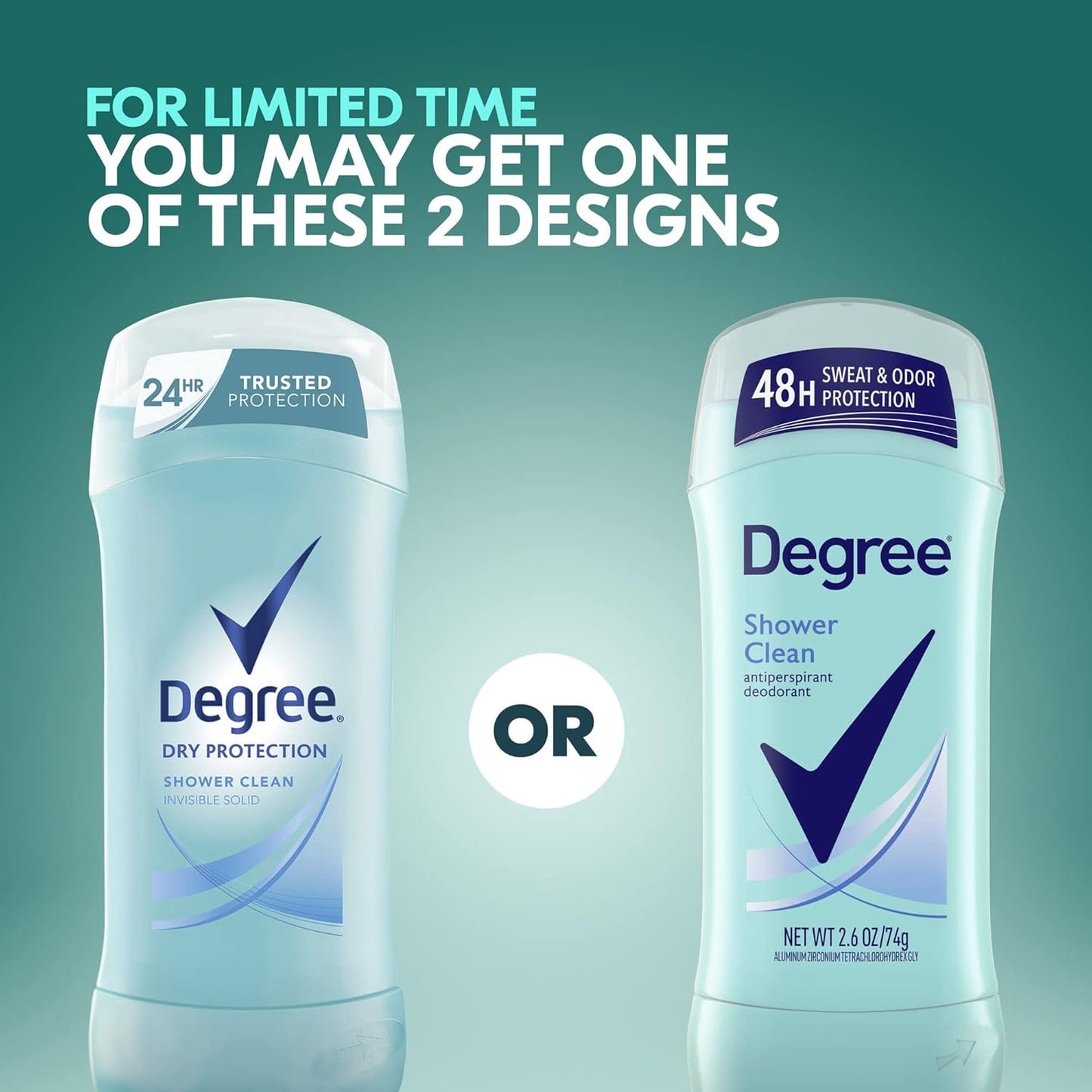 Degree Women's MotionSense Deodorant - Shower Clean, 2.6 oz (Pack of 6)