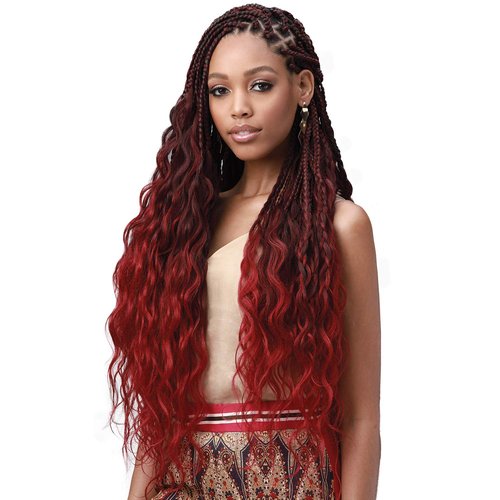 MULTI PACK DEALS! Bobbi Boss Synthetic Hair Braids Pre-Feathered 3X King Tips Body Wave 28" (3-PACK, T4/30)