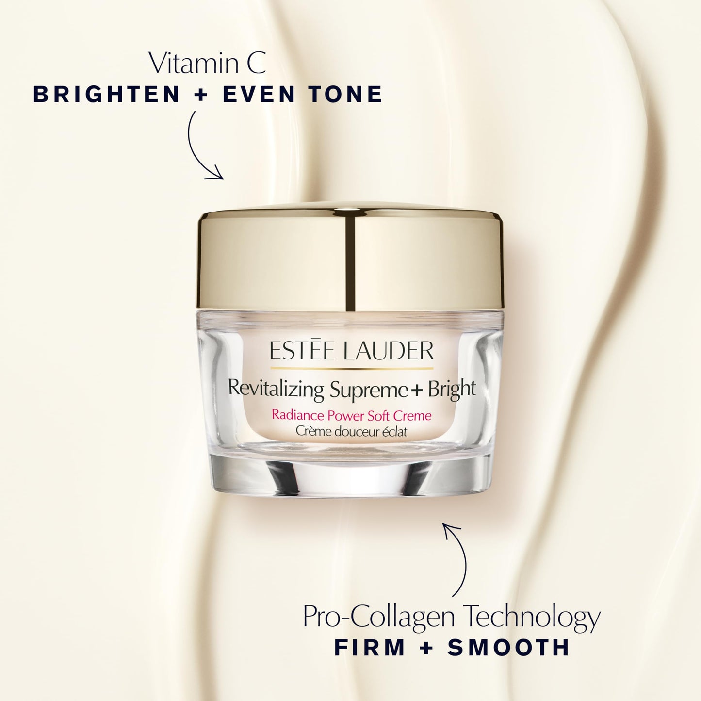 Estée Lauder Revitalizing Supreme+ Bright Radiance Power Soft Cream Moisturizer with Vitamin C | For Dullness, 1.7 Ounce