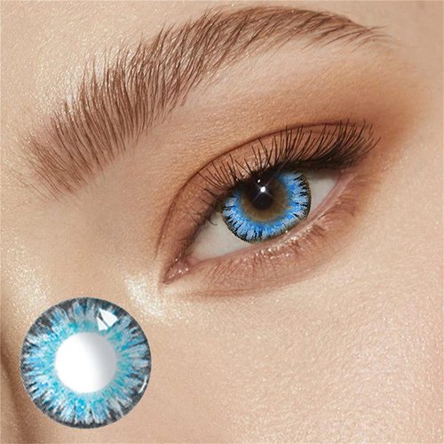 Colored Contacts Tweezers Beautiful Present to Girl Makeup Fashion Halloween Blue