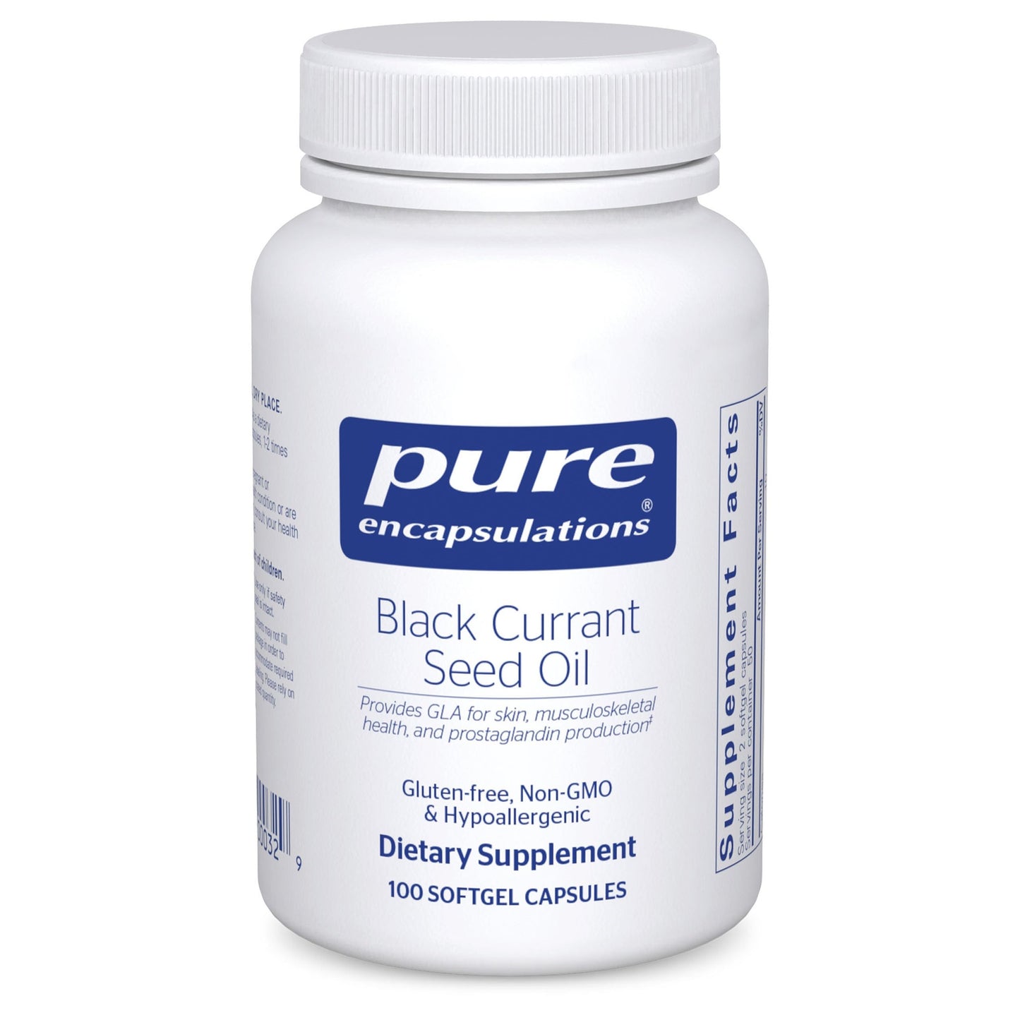 Pure Encapsulations Black Currant Seed Oil | Hypoallergenic Dietary Supplement | 100 Softgel Capsules