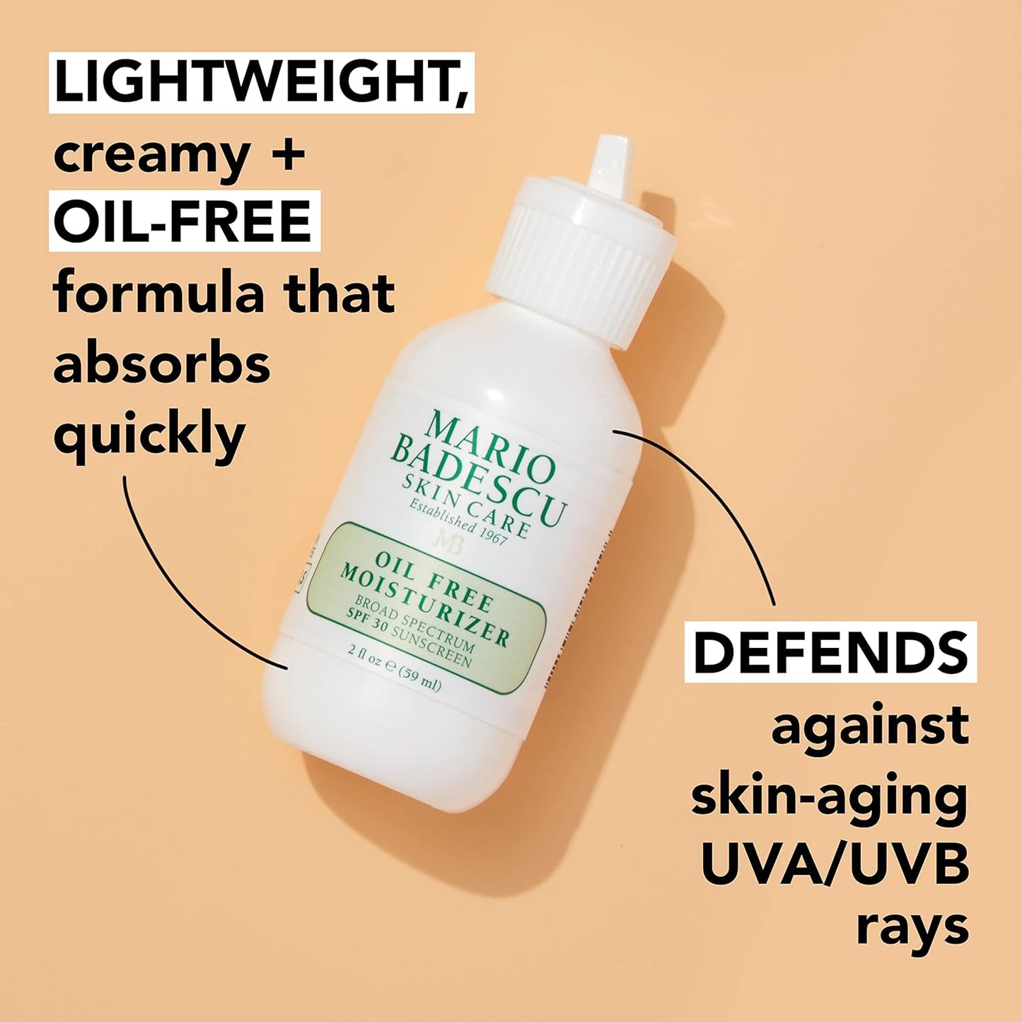 Mario Badescu Collagen Face Moisturizer for Women and Men with SPF 15 for Combination & Sensitive Skin, Daytime Moisturizer Face Cream with Collagen & Cottonseed Oil