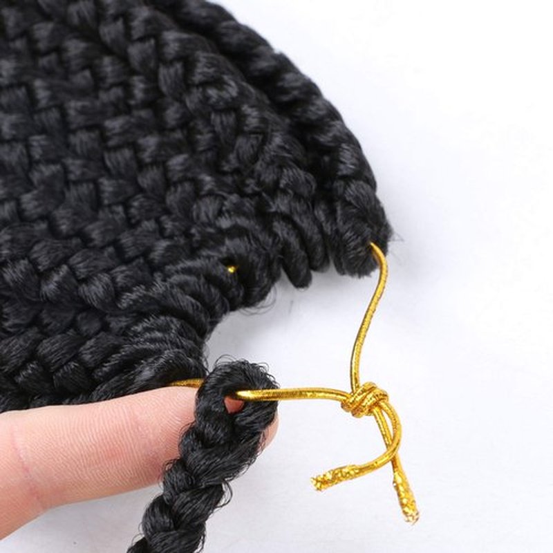 10 Inch Bob Box Braid Crochet Hair with Curly Ends 6 Packs Synthetic Hair Crochet Braid Hair for Black Women (2#, 10 Inch)