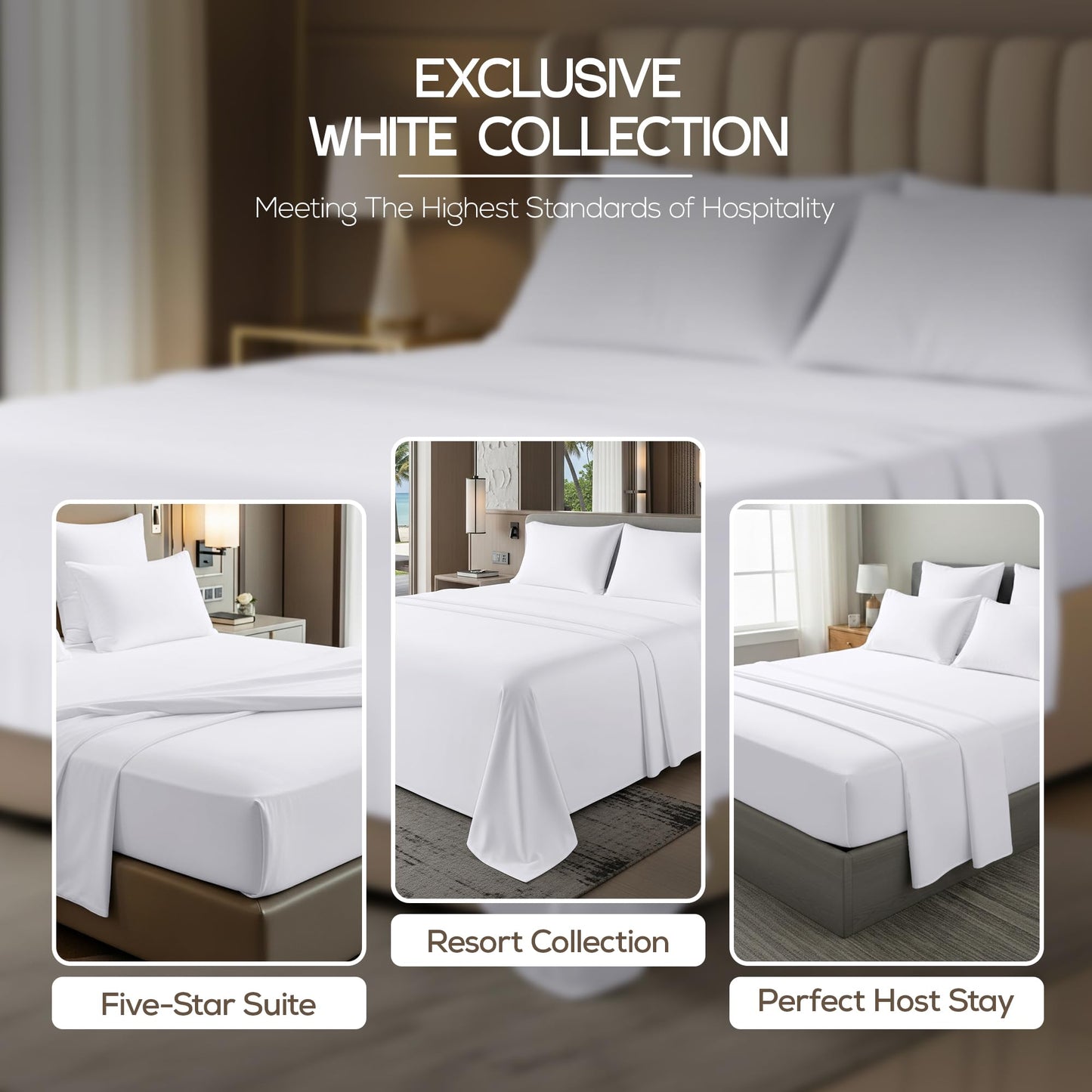 10-Pack Hotel King Size Sheet Set, Soft Brushed Microfiber Hotel Sheets, Hotel Quality Bedding, Deep Pocket, Shrink & Fade Resistant, Easy Care, White