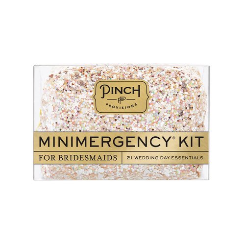 Pinch Provisions Pink Diamond Minimergency Kit for Bridesmaids, Includes 21 Emergency Wedding Day Must-Have Essentials, Perfect Bridal Shower and Bridesmaids Proposal Gift
